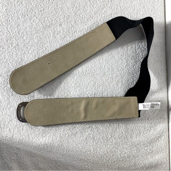 Vintage Black Silver Faux Leather Statement Belt - Picture 9 of 13